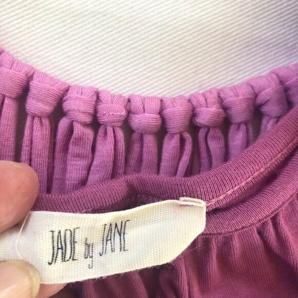 Jade by Jane Lavender Macrame Fringe Dress Small Boho Hippie - Picture 2 of 9